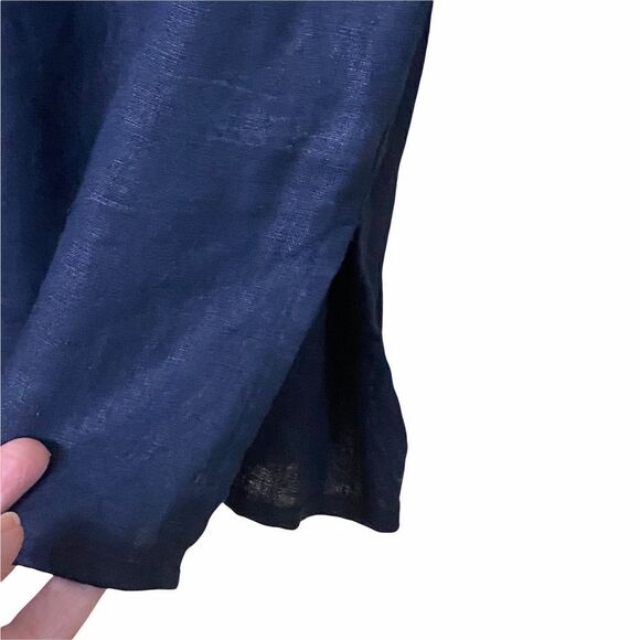 JM Collection Lined Dark Navy/Black Tunic Beaded Top Size 8 - Picture 7 of 7